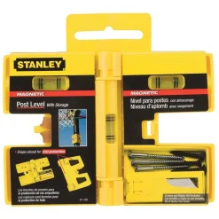 Post Levels: Side Width (Decimal Inch): 6.1250; Vial Types: (1) Plumb, (2) Level; Magnetic or Nonmagnetic: Magnetic; Material: ABS Plastic