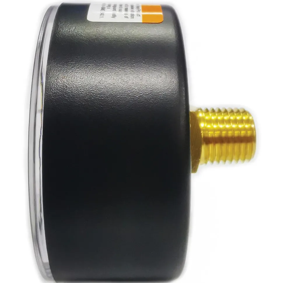 Pressure Gauge: 2-1/2" Dial, 160 psi, 1/4" Thread, NPT, Center Back Mount