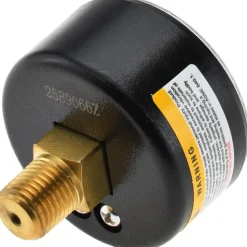 Pressure Gauge: 2" Dial, 15 psi, 1/4" Thread, NPT, Center Back Mount