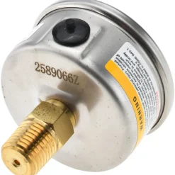 Pressure Gauge: 2" Dial, 30 psi, 1/4" Thread, NPT, Center Back Mount