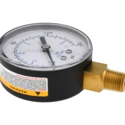 Pressure Gauge: 2-1/2" Dial, 160 psi, 1/4" Thread, NPT, Lower Mount