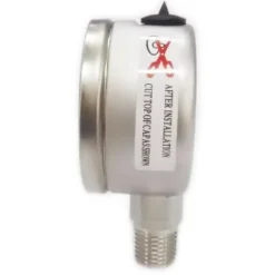 Pressure Gauge: 2" Dial, 30 psi, 1/4" Thread, NPT, Lower Mount