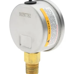 Pressure Gauge: 2" Dial, 300 psi, 1/4" Thread, NPT, Lower Mount