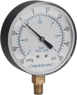 Pressure Gauge: 1-1/2" Dial, 200 psi, 1/8" Thread, NPT, Lower Mount