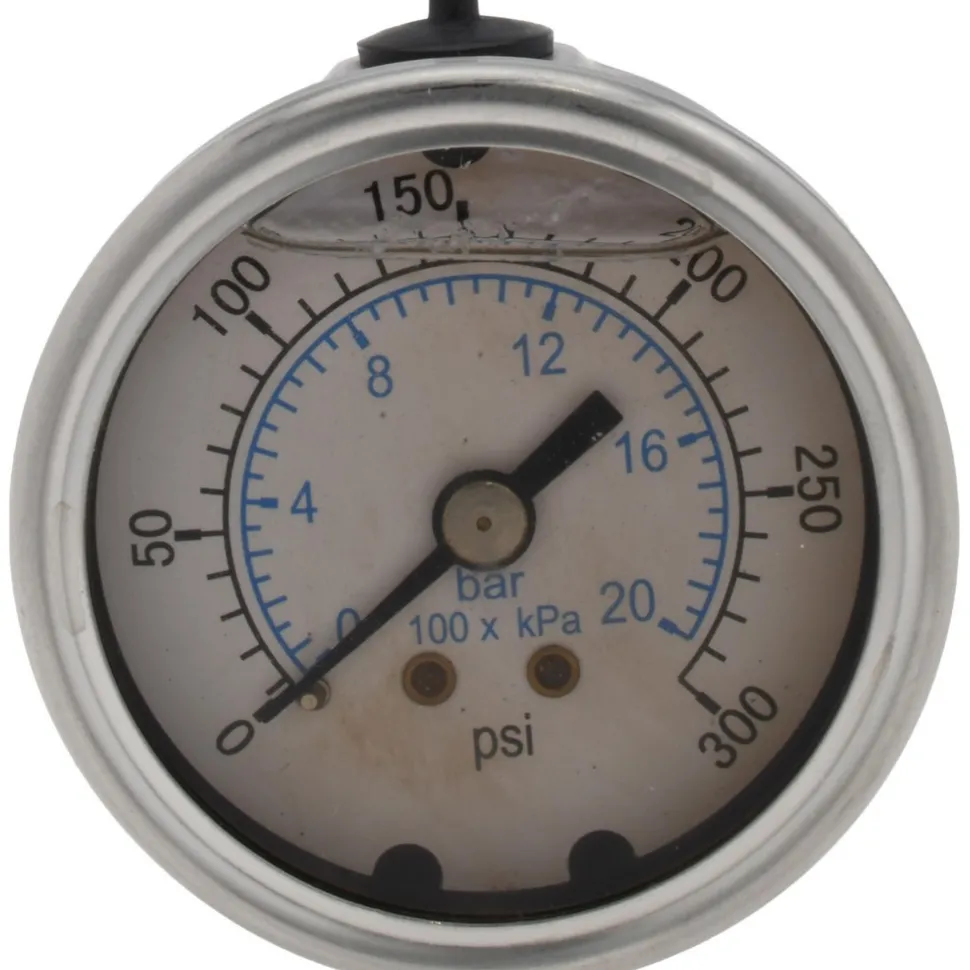 Pressure Gauge: 2" Dial, 300 psi, 1/4" Thread, NPT, Center Back Mount