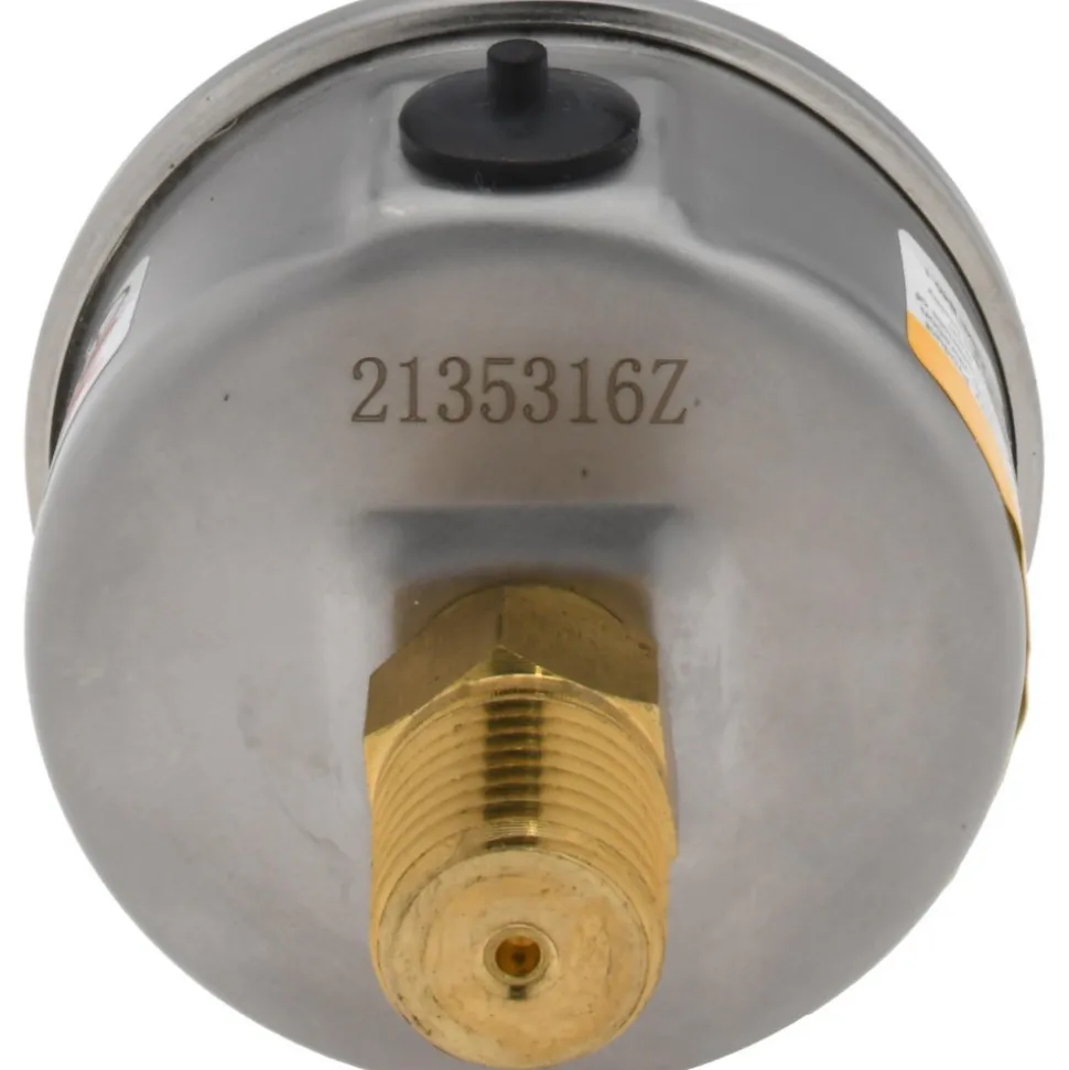 Pressure Gauge: 2" Dial, 300 psi, 1/4" Thread, NPT, Center Back Mount