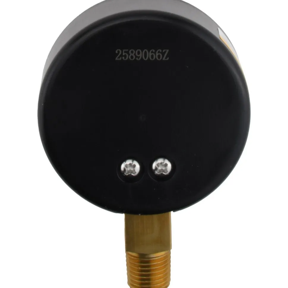 Pressure Gauge: 2-1/2" Dial, 30 psi, 1/4" Thread, NPT, Lower Mount