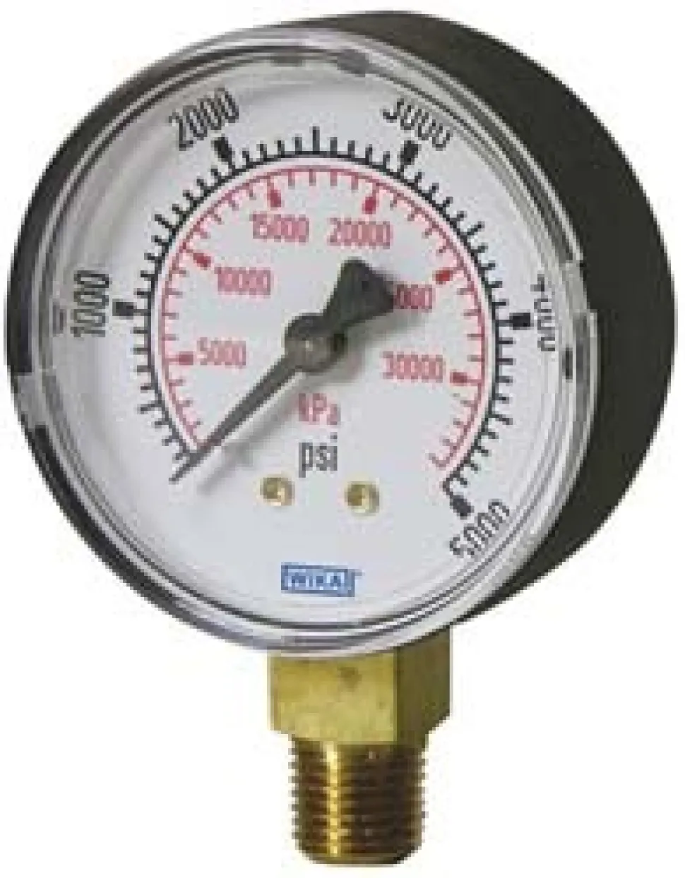 Pressure Gauge: 1-1/2" Dial, 1/8" Thread, NPT, Lower Mount