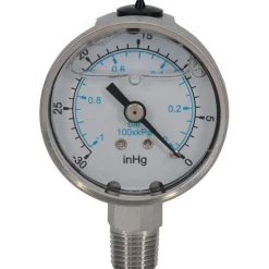 Pressure Gauge: 2" Dial, 1/4" Thread, NPT, Lower Mount