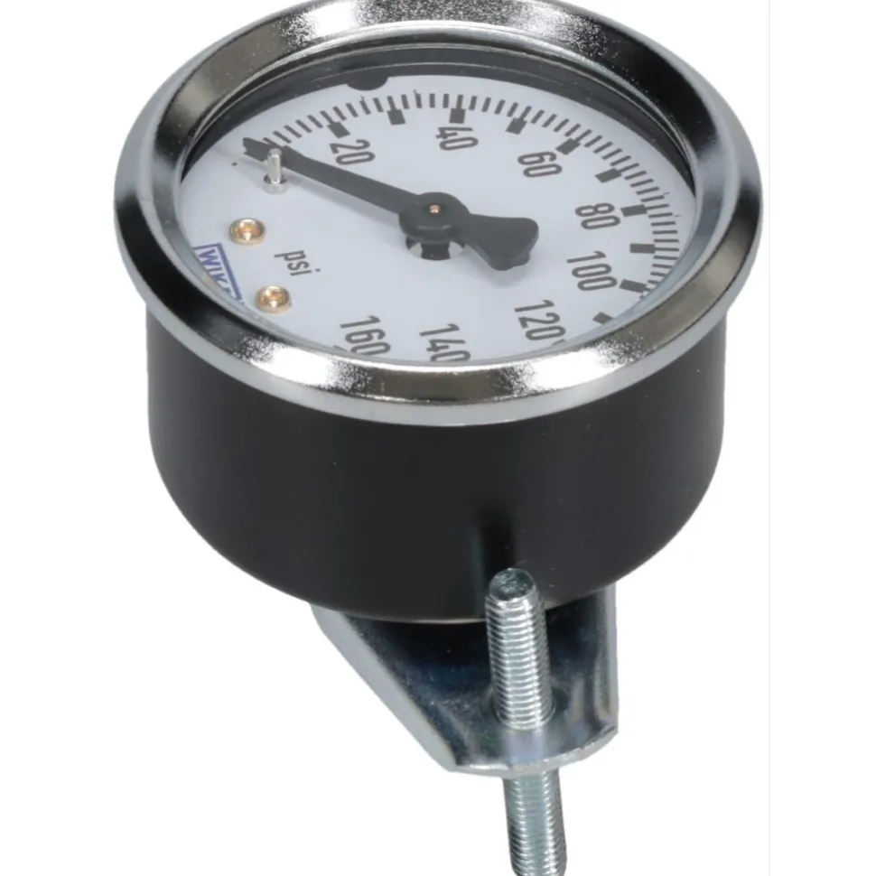 Pressure Gauge: 2" Dial, 1/4" Thread, U-Clamp Panel & Center Back Mount