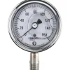 Pressure Gauge: 2-1/2" Dial, 0 to 160 psi, 1/4" Thread, NPT, Lower Mount