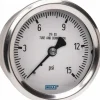 Pressure Gauge: 2-1/2" Dial, 0 to 15 psi, 1/4" Thread, NPT, Center Back Mount