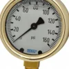 Pressure Gauge: 2-1/2" Dial, 0 to 160 psi, 1/4" Thread, NPT, Lower Mount