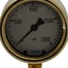 Pressure Gauge: 2-1/2" Dial, 0 to 2,000 psi, 1/4" Thread, NPT, Lower Mount