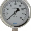 Pressure Gauge: 4" Dial, 0 to 160 psi, 1/2" Thread, NPT, Lower Mount