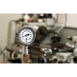 Pressure Gauge: 2-1/2" Dial, 0 to 1,000 psi, 1/4" Thread, NPT, Lower Mount