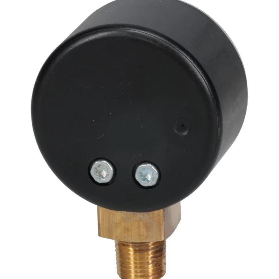 Pressure Gauge: 1-1/2" Dial, 0 to 15 psi, 1/8" Thread, NPT, Lower Mount