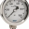 Pressure Gauge: 2-1/2" Dial, 0 to 1,000 psi, 1/4" Thread, NPT, Lower Mount