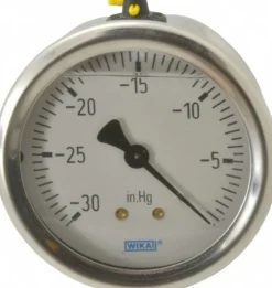 Pressure Gauge: 2-1/2" Dial, 0 to 30 psi, 1/4" Thread, NPT, Center Back Mount