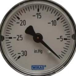 Pressure Gauge: 2" Dial, 0 to 30 psi, 1/4" Thread, NPT, Center Back Mount