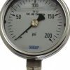 Pressure Gauge: 2-1/2" Dial, 0 to 200 psi, 1/4" Thread, NPT, Lower Mount