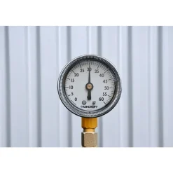 Pressure Gauge: 2" Dial, 0 to 60 psi, 1/4" Thread, NPT, Center Back Mount