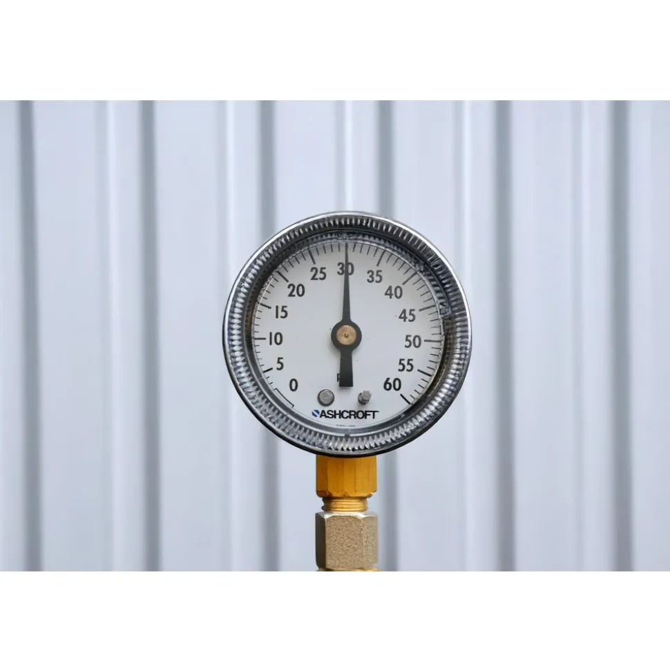 Pressure Gauge: 2" Dial, 0 to 60 psi, 1/4" Thread, NPT, Center Back Mount