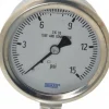 Pressure Gauge: 2-1/2" Dial, 0 to 15 psi, 1/4" Thread, NPT, Lower Mount