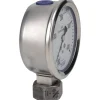 Pressure Gauge: 2-1/2" Dial, 0 to 400 psi, 1/4" Thread, NPT, Lower Mount