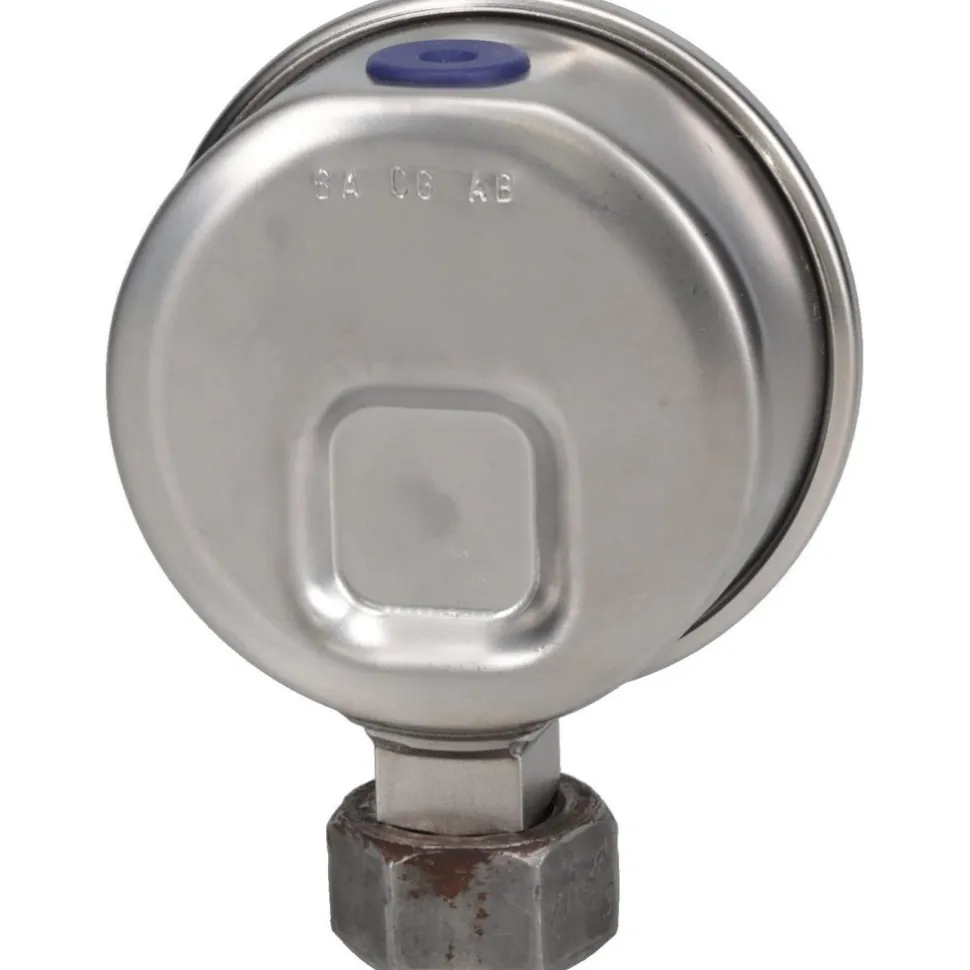 Pressure Gauge: 2-1/2" Dial, 0 to 400 psi, 1/4" Thread, NPT, Lower Mount