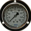 Pressure Gauge: 2-1/2" Dial, 0 to 160 psi, 1/4" Thread, NPT, Lower Mount