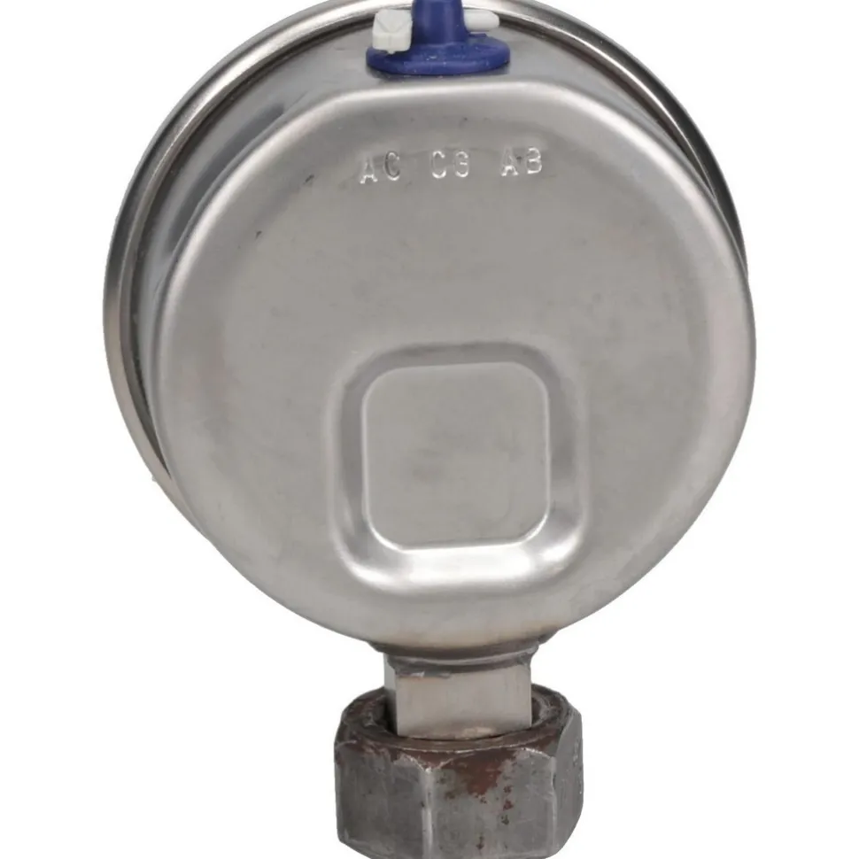 Pressure Gauge: 2-1/2" Dial, 0 to 200 psi, 1/4" Thread, NPT, Lower Mount