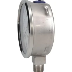 Pressure Gauge: 4" Dial, 0 to 160 psi, 1/2" Thread, NPT, Lower Mount