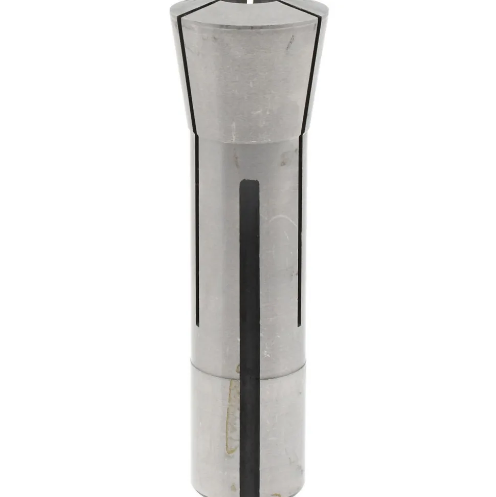 R8 Collet: 1/2", 0.0007" TIR, Round, 7/16-20 Drawbar Thread