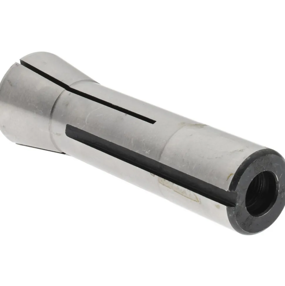 R8 Collet: 1/2", 0.0007" TIR, Round, 7/16-20 Drawbar Thread