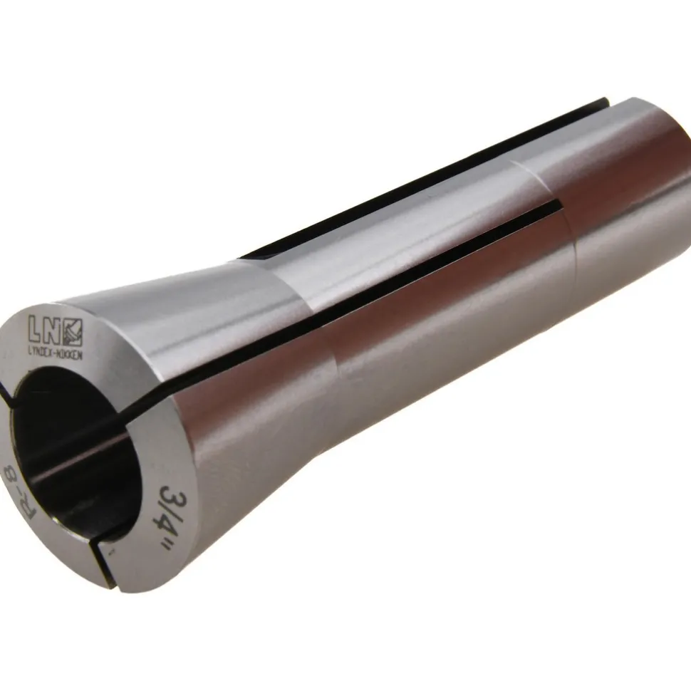 R8 Collet: 3/4", 0.0011" TIR, Round, 7/16-20 Drawbar Thread