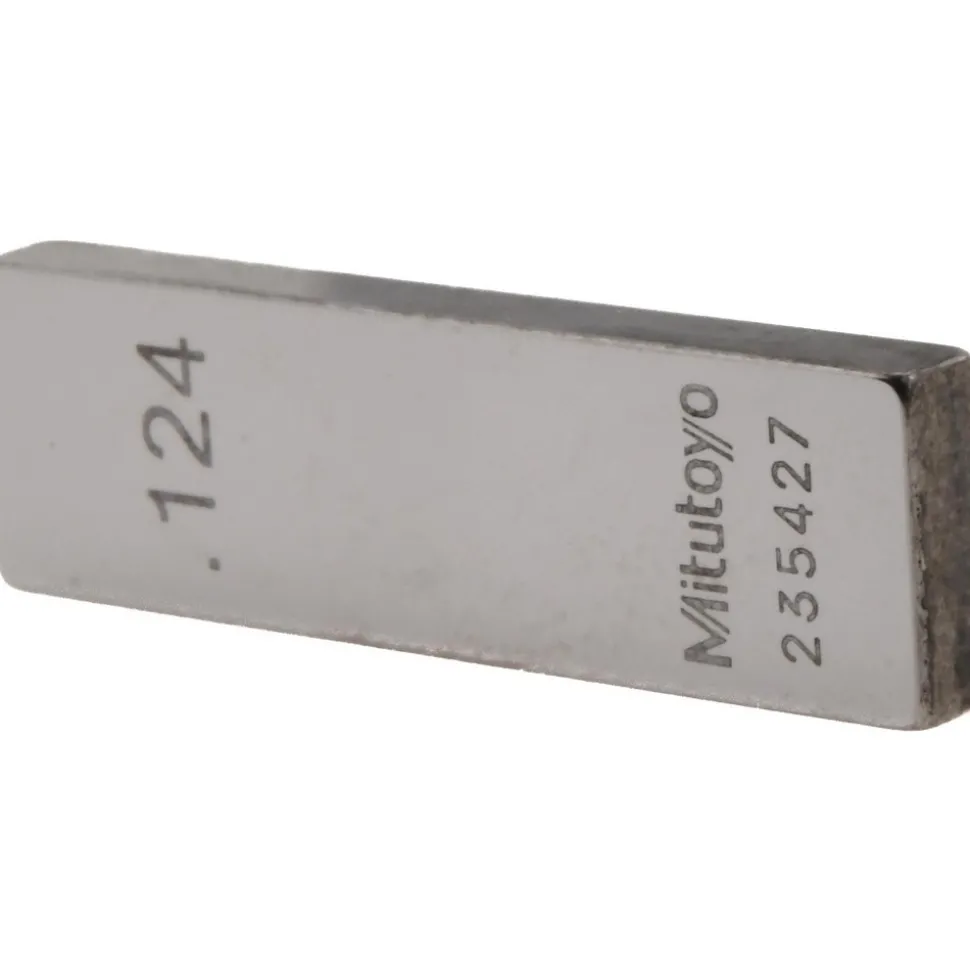 Rectangle Steel Gage Block: 0.124", Grade AS-1