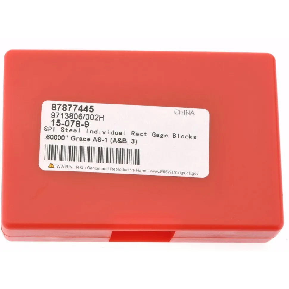 Rectangle Steel Gage Block: 0.6", Grade AS-1