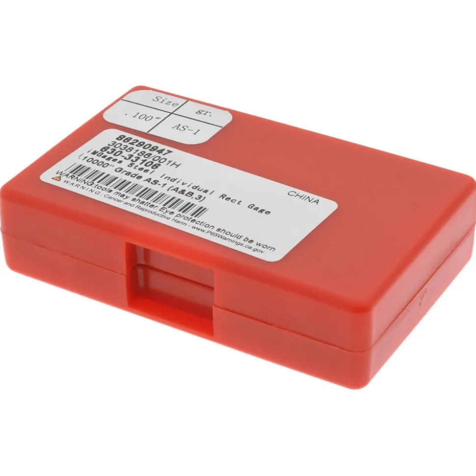 Rectangle Steel Gage Block: 0.1", Grade AS-1
