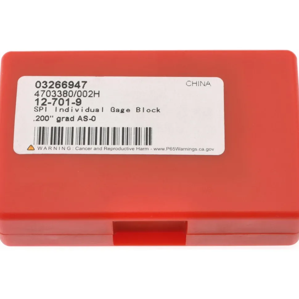 Rectangle Steel Gage Block: 0.2", Grade 0