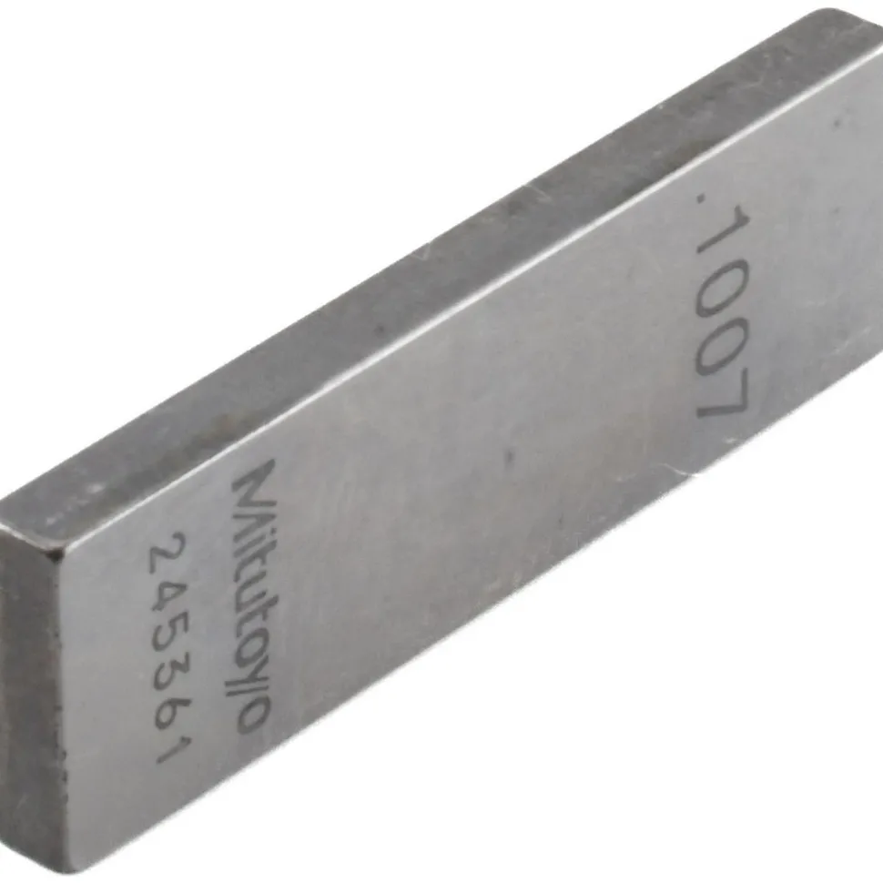 Rectangle Steel Gage Block: 0.1007", Grade 0
