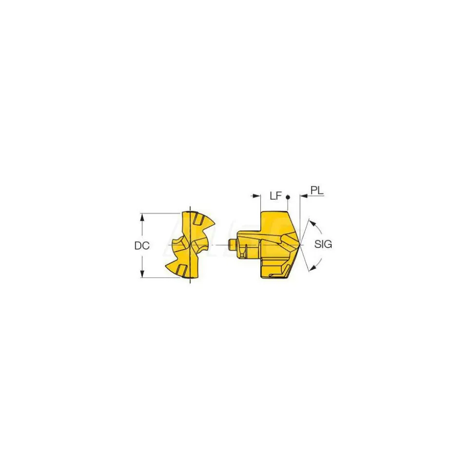 Replaceable Drill Tip: ICM 0531 ISCAR IC908, 0.5310" Dia, 13.49 mm Dia, 140 deg Point