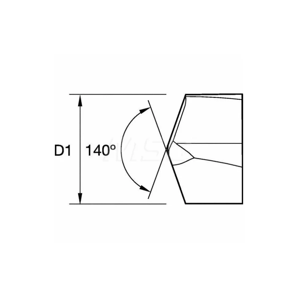 Replaceable Drill Tip: KSEM1250HPG KC7315, 1.2500" Dia, 31.75 mm Dia, 140 deg Point