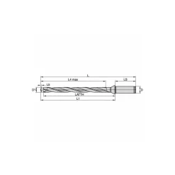 Replaceable-Tip Drill: 16.00 mm Shank Dia