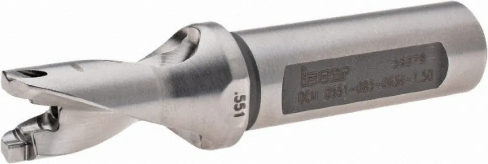 Replaceable-Tip Drill: 0.551 to 0.567" Dia, 0.83" Max Depth, 5/8" Weldon Flat Shank
