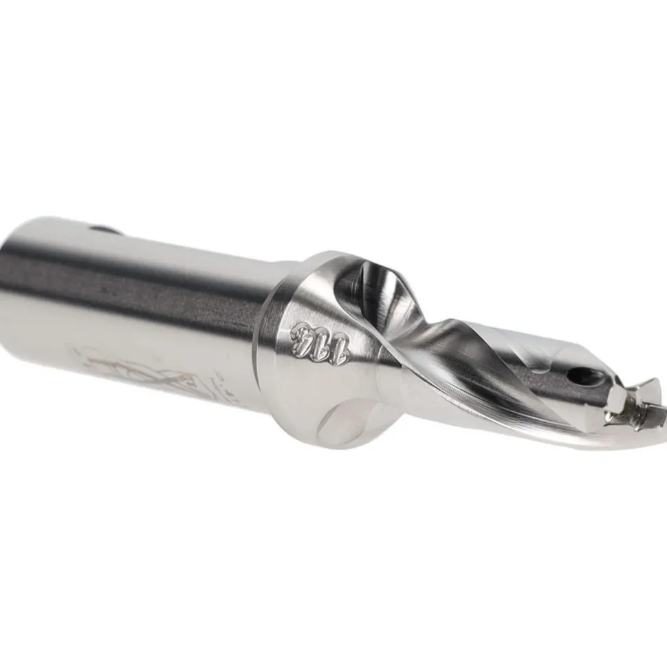 Replaceable-Tip Drill: 0.413 to 0.429" Dia, 1.24" Max Depth, 5/8" Weldon Flat Shank