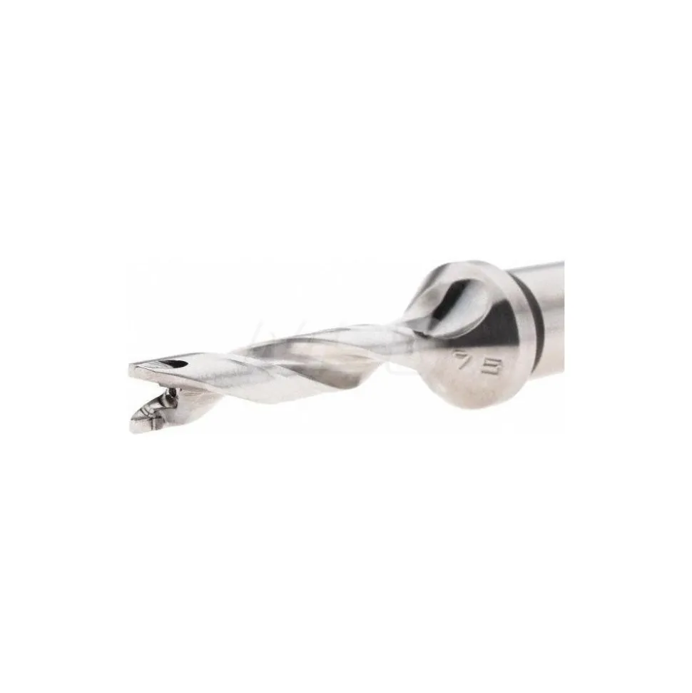Replaceable-Tip Drill: 0.256 to 0.271" Dia, 1.3" Max Depth, 1/2" Weldon Flat Shank