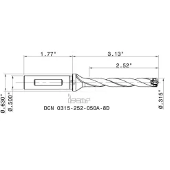 Replaceable-Tip Drill: 0.315 to 0.35