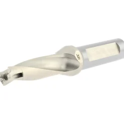 Replaceable-Tip Drill: 0.531 to 0.547" Dia, 1.59" Max Depth, 5/8" Weldon Flat Shank