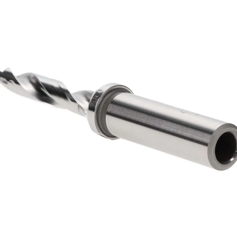 Replaceable-Tip Drill: 0.315 to 0.331" Dia, 1.57" Max Depth, 1/2" Straight-Cylindrical Shank